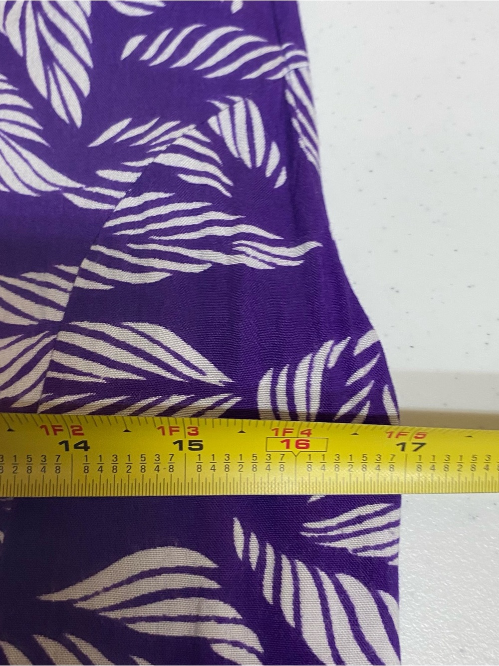 Vintage womens floral maxi dress medium purple button pockets tropical summer - Picture 6 of 7